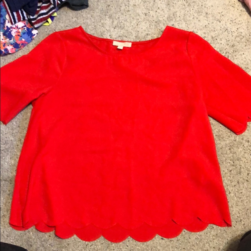 Red blouse